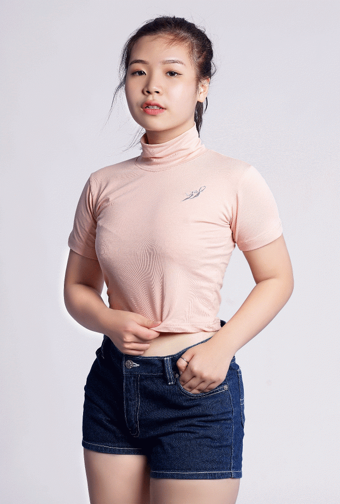 Premium loop-cotton crop top (Kid-makeup)